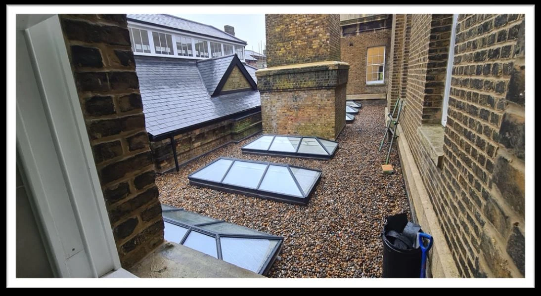 Courtyard roof work