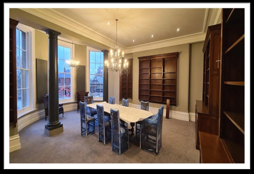 Completed library interior