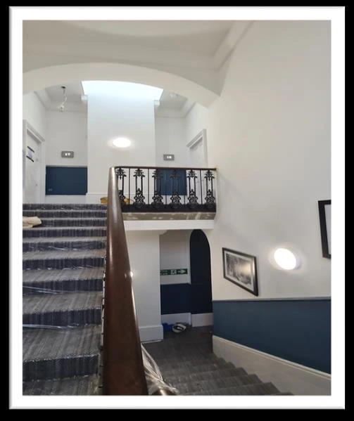 Completed communal staircase